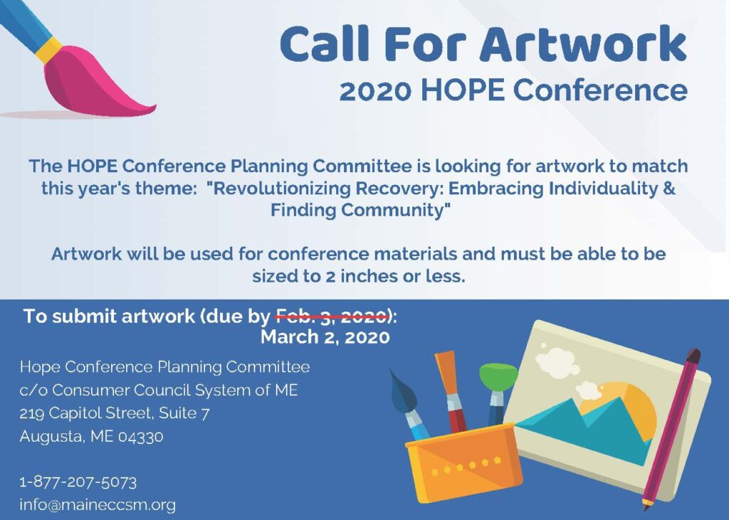 2020 HOPE Conference Call for Artwork.