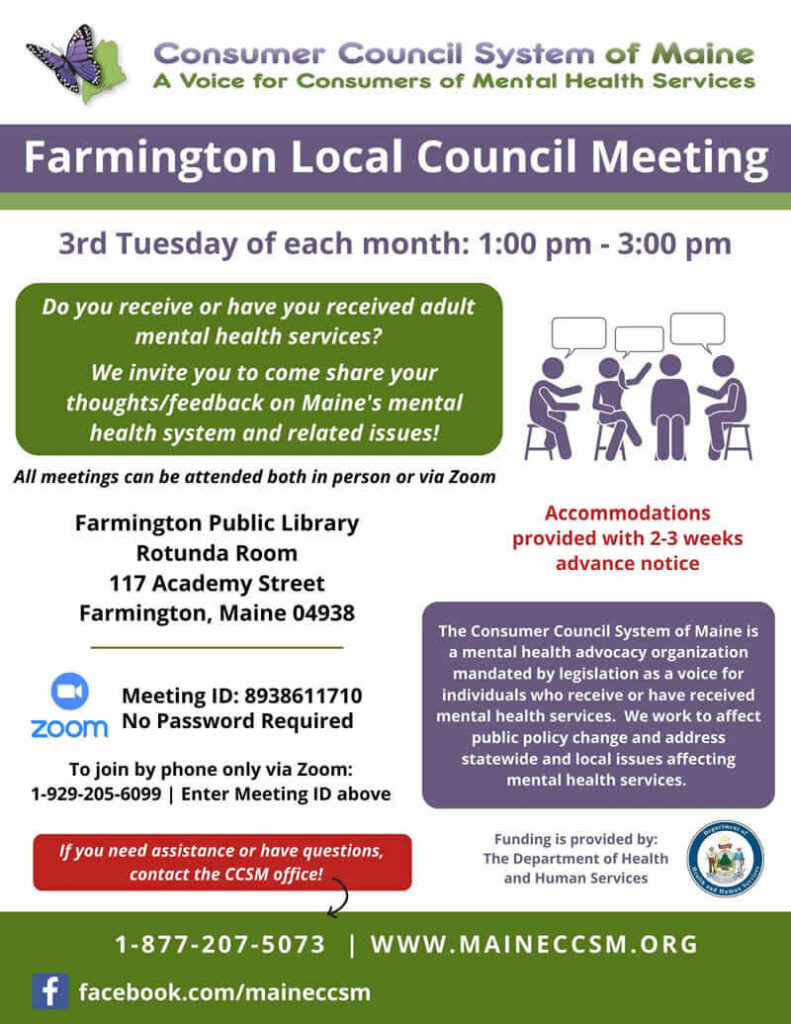 Farmington Augusta Local Council Flyer.