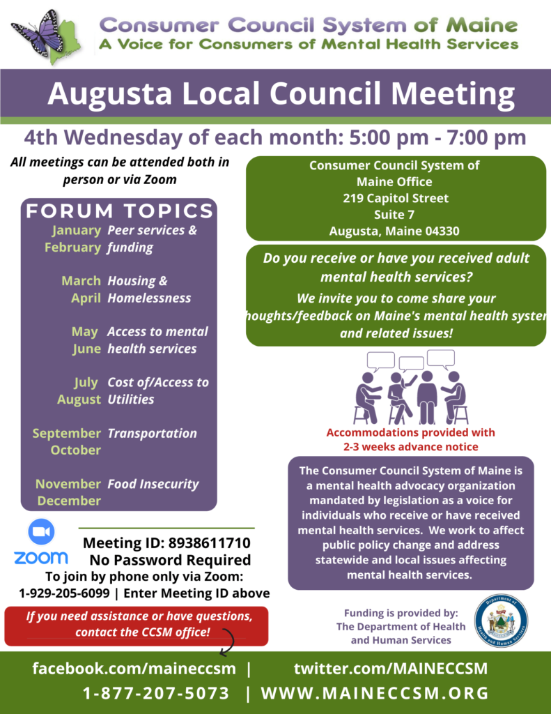 Augusta Local Council Forum Flyer.