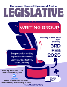 Legislative Writing Group flyer.